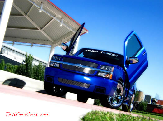 Lowriders that have been lowered, dropped, slammed, and scraping, using many different modifications. custom doors