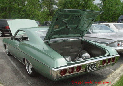 Lowriders that have been lowered, dropped, slammed, and scraping, using many different modifications. Classic.