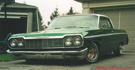 Lowriders that have been lowered, dropped, slammed, and scraping. Classic
