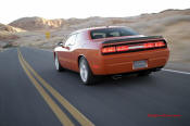 New Dodge Challenger, 6.1 V8 Hemi, 425 crank horsepower, 420 crank foot pounds of torque. SRT8