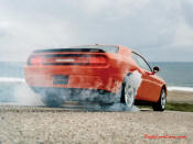 New Dodge Challenger, 6.1 V8 Hemi, 425 crank horsepower, 420 crank foot pounds of torque. SRT8