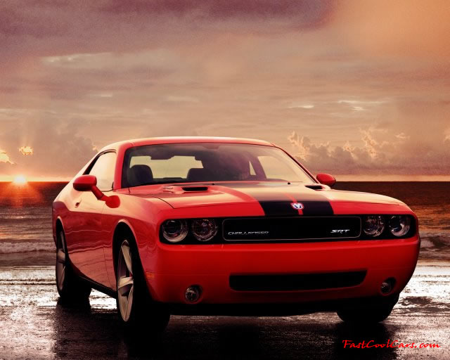 New Dodge Challenger, 6.1 V8 Hemi, 425 crank horsepower, 420 crank foot pounds of torque. SRT8