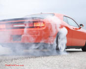 New Dodge Challenger, 6.1 V8 Hemi, 425 crank horsepower, 420 crank foot pounds of torque. SRT8