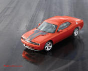 New Dodge Challenger, 6.1 V8 Hemi, 425 crank horsepower, 420 crank foot pounds of torque. SRT8