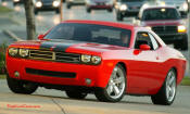 New Dodge Challenger, 6.1 V8 Hemi, 425 crank horsepower, 420 crank foot pounds of torque. SRT8, great looking stance.