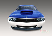 New Dodge Challenger, 6.1 V8 Hemi, 425 crank horsepower, 420 crank foot pounds of torque. SRT8, nice scoop.