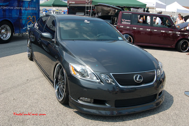 Pimped out ride, Pimp my ride big DUB wheels, black and polished aluminum, sweet Lexus.