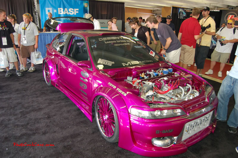 Pimped out ride, Pimp my ride with cool custom paint, matching painted wheels, and engine compartment. with lots of go fast mods.