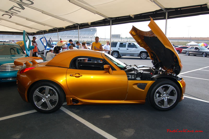 Pimped out ride, a Pontiac Solstice prototype, turbo charged, high horsepower.