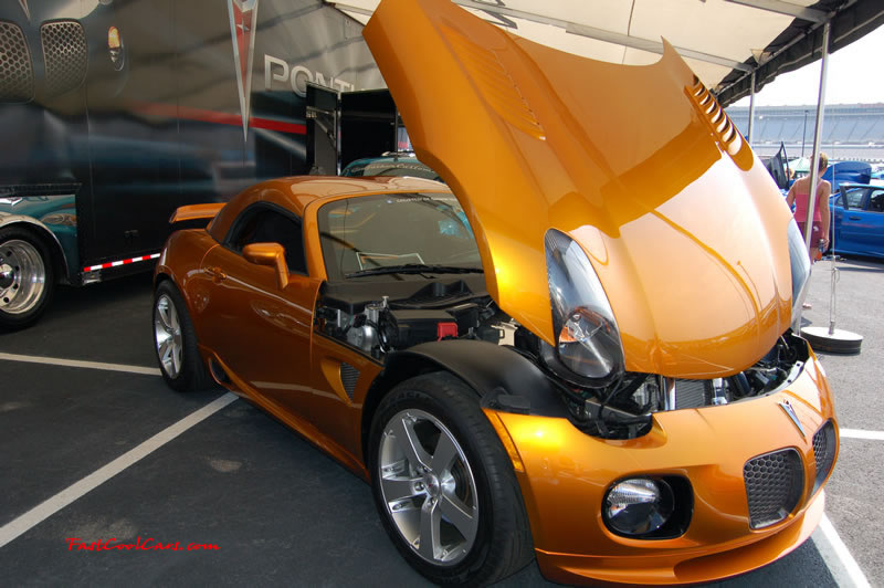 Pimped out ride, a Pontiac Solstice prototype, turbo charged, high horsepower.