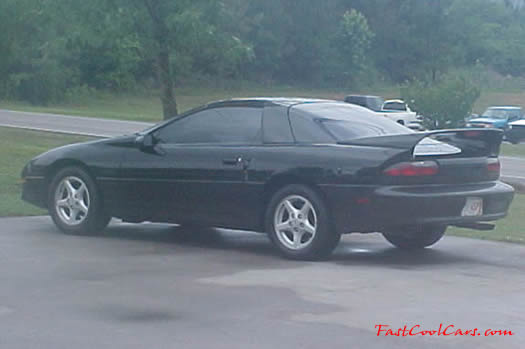 1993 Camaro Z28, LT1, 6 speed, left rear angle view, new 2000 TA 5 star wheels