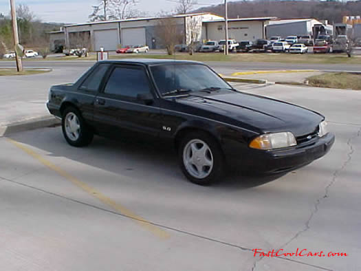 Right front angle picture of 1991 LX Mustang coupe, 5.0 - 5 speed