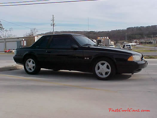 Right front angle lower picture of 1991 LX Mustang coupe, 5.0 - 5 speed