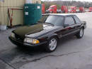Left front angle pic of 1991 LX Mustang coupe, 5.0 - 5 speed