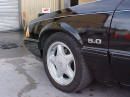 Left Front fender, wheel and tire, on 1991 LX Mustang coupe, 5.0, 5 spd