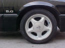 Right front fender, wheel and tire, on 1991 LX Mustang coupe, 5.0, 5 spd