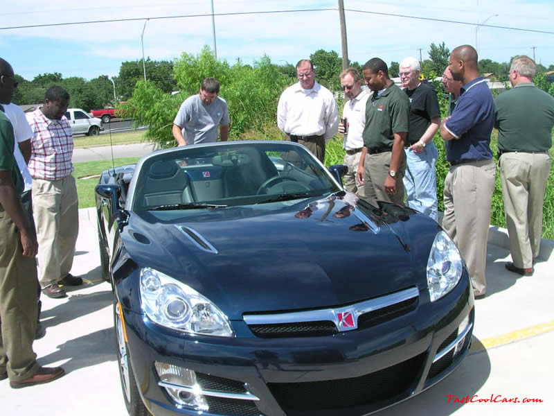A Red Line model of the Sky was introduced on April 11, 2006 at the New York Auto Show. It uses the same 260 hp (194 kW) turbocharged Ecotec engine as the Solstice GXP, as well as the same standard 5-speed Aisin manual transmission. An automatic transmission is optional.