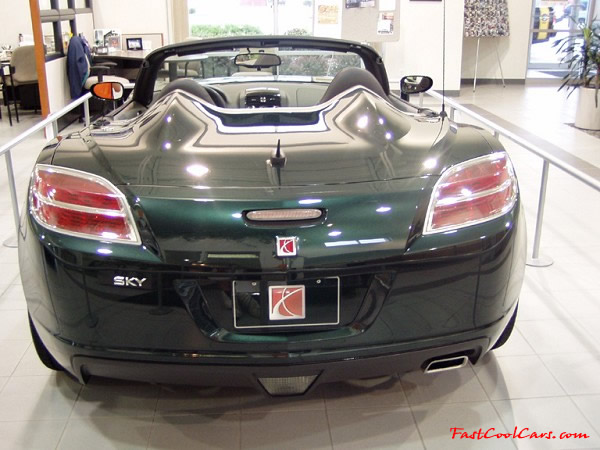 A Red Line model of the Sky was introduced on April 11, 2006 at the New York Auto Show. It uses the same 260 hp (194 kW) turbocharged Ecotec engine as the Solstice GXP, as well as the same standard 5-speed Aisin manual transmission. An automatic transmission is optional.