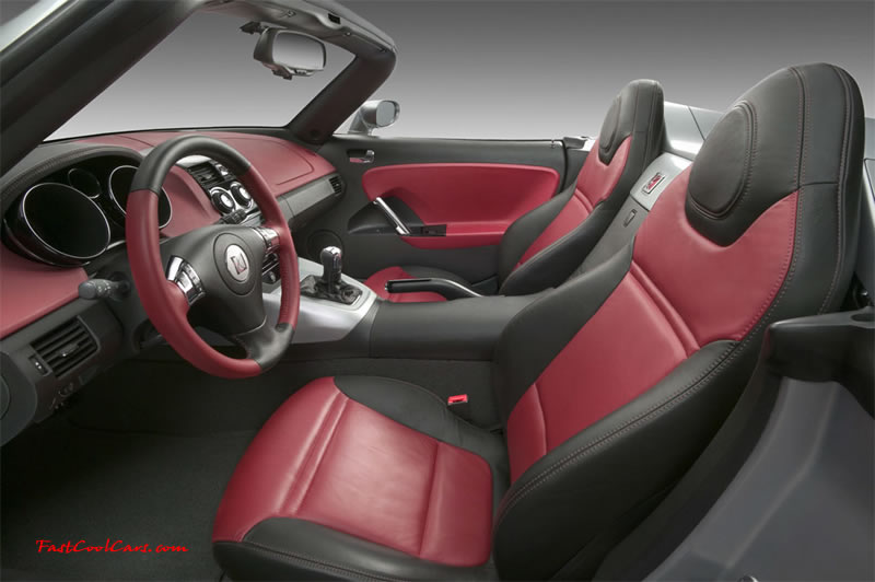 A Red Line model of the Sky was introduced on April 11, 2006 at the New York Auto Show. It uses the same 260 hp (194 kW) turbocharged Ecotec engine as the Solstice GXP, as well as the same standard 5-speed Aisin manual transmission. An automatic transmission is optional.