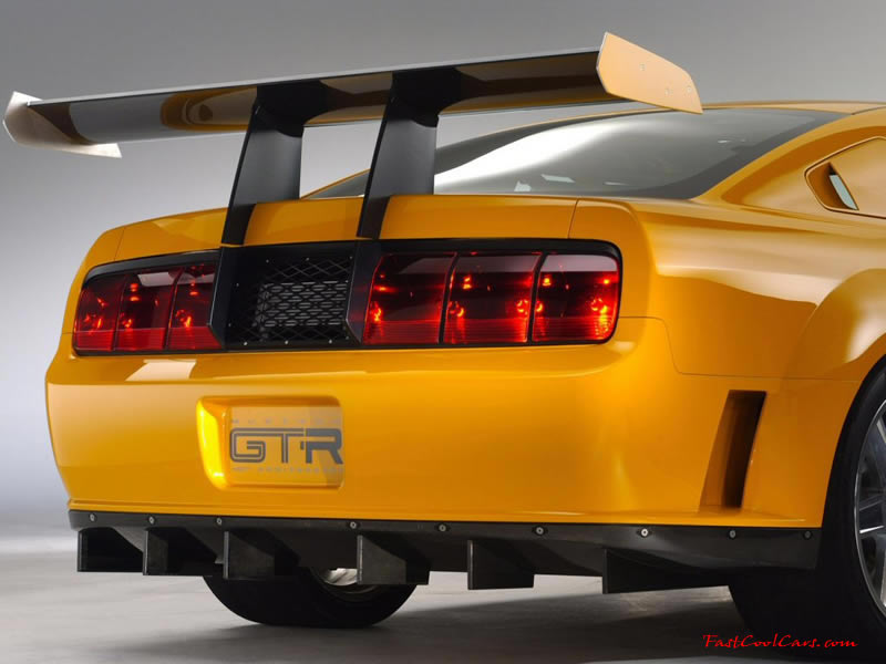 GTR Mustang rear view, cool spoiler