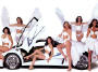 Lamborghini Diablo with lots of beautiful women