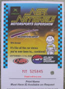 Nopi Nationals - Motorsports Supershow 2005, entry ticket to the NOPI Nationals 2005, for the weekend.