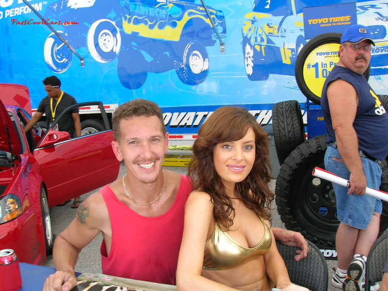 Me, Ron Landry and lovely model brought to you by Toyo tire company.