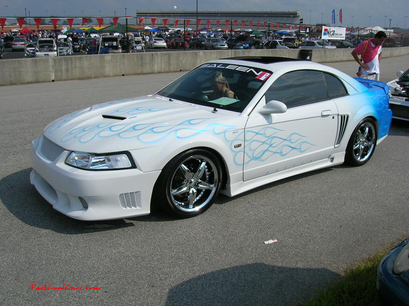 Nopi Nationals - Motorsports Supershow 2005, customized Ford Mustang, chrome wheels look great. Pimped Ride
