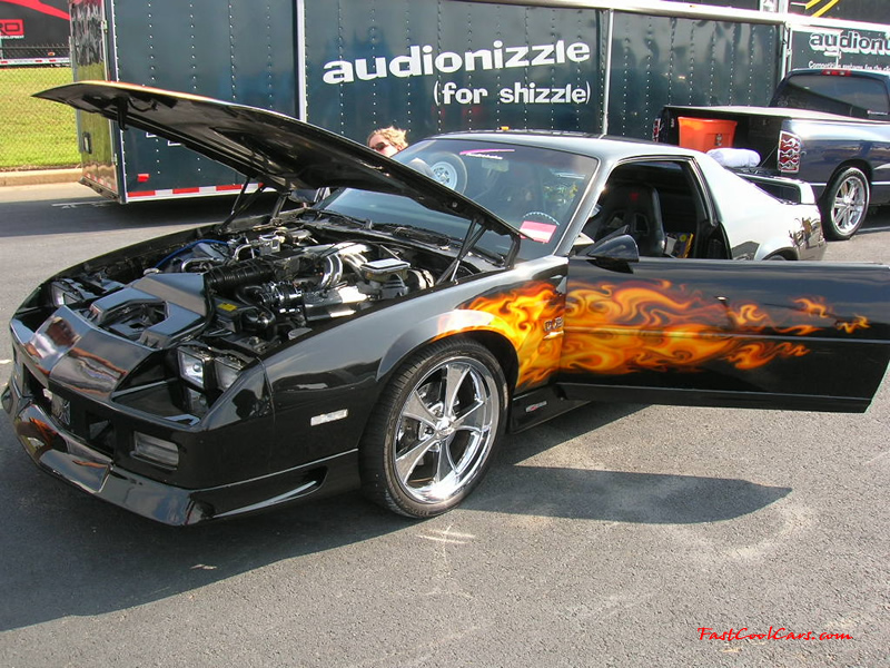 Nopi Nationals - Motorsports Supershow 2005, Camaro Z28, with custom flame paint job, and more modifications.