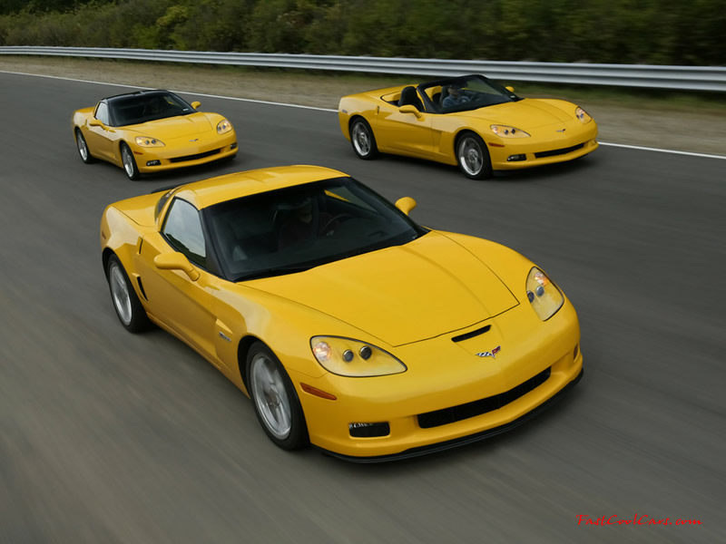 2006 Chevrolet Corvette ZO6, nice bright yellow, a coupe, convetible, and hardtop
