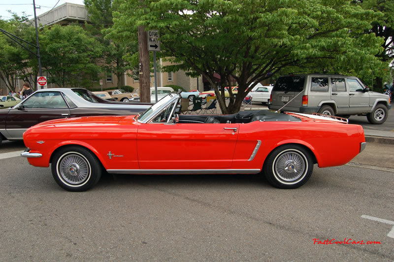 Cleveland, Tennessee - Cruise in, car show, 05-27-06  Fast Cool Cars - Classic Red Ford Mustang Convertible too.