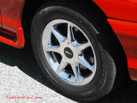 1995 Mustang - custom chrome wheels - fastcoolcars.com