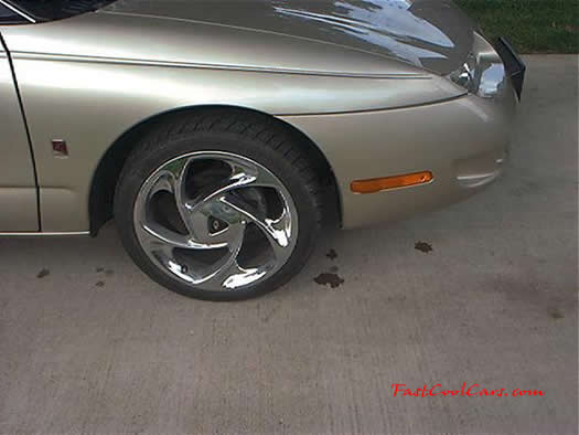 2000 Saturn cool chrome wheels Brandon's ride