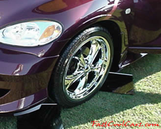 2001 Chrysler PT Cruiser 2 inch lowering springs, with 18 inch Kaiser Circus chrome wheels