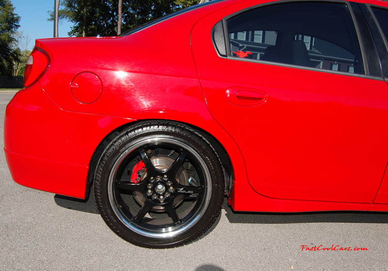 2005 Dodge SRT-4 2.4L DOHC Turbo - 3", 02 housing - 3" Turbo Back Exhaust, - 3" CAI - Brian Crower Stage 2 Cams - Monster - MSD - AEM - Walbro - Lowered - Big Turbo SOON... ( Enlarged version, High Resolution - High Quality pictures, the best fast cool car pics around. )