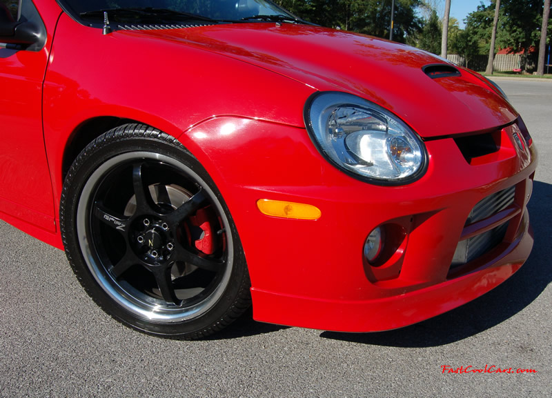 2005 Dodge SRT-4 2.4L DOHC Turbo - 3", 02 housing - 3" Turbo Back Exhaust, - 3" CAI - Brian Crower Stage 2 Cams - Monster - MSD - AEM - Walbro - Lowered - Big Turbo SOON... ( Enlarged version, High Resolution - High Quality pictures, the best fast cool car pics around. )
