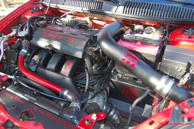 2005 Dodge SRT-4 2.4L DOHC Turbo - 3", 02 housing - 3" Turbo Back Exhaust, - 3" CAI - Brian Crower Stage 2 Cams - Monster - MSD - AEM - Walbro - Lowered - Big Turbo SOON... ( Enlarged version, High Resolution - High Quality pictures, the best fast cool car pics around. )
