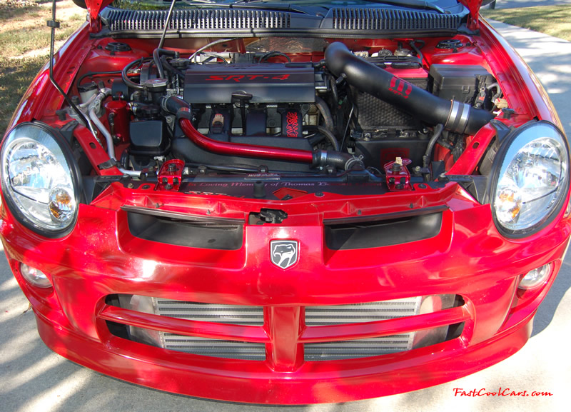 2005 Dodge SRT-4 2.4L DOHC Turbo - 3", 02 housing - 3" Turbo Back Exhaust, - 3" CAI - Brian Crower Stage 2 Cams - Monster - MSD - AEM - Walbro - Lowered - Big Turbo SOON... ( Enlarged version, High Resolution - High Quality pictures, the best fast cool car pics around. )