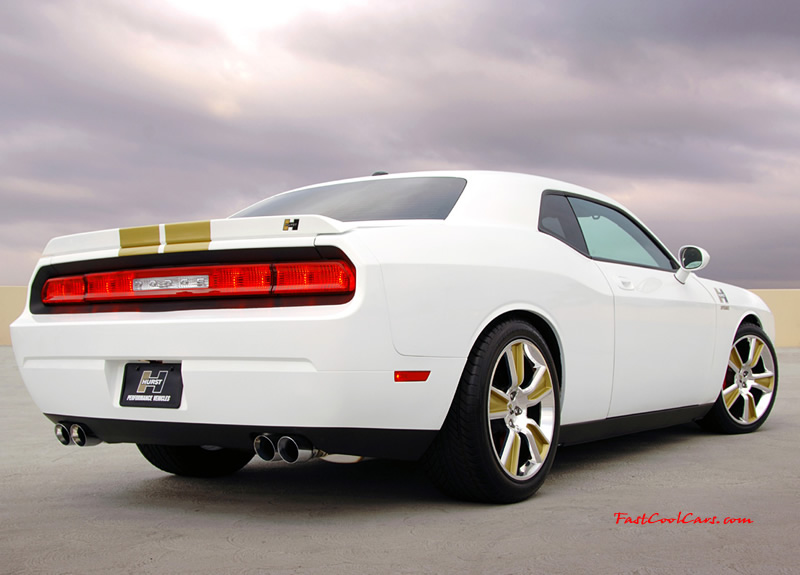 Supercharged Hurst Dodge Challenger, 6.1 Hemi with blower. Many packages available, up to 572 HP, wow.