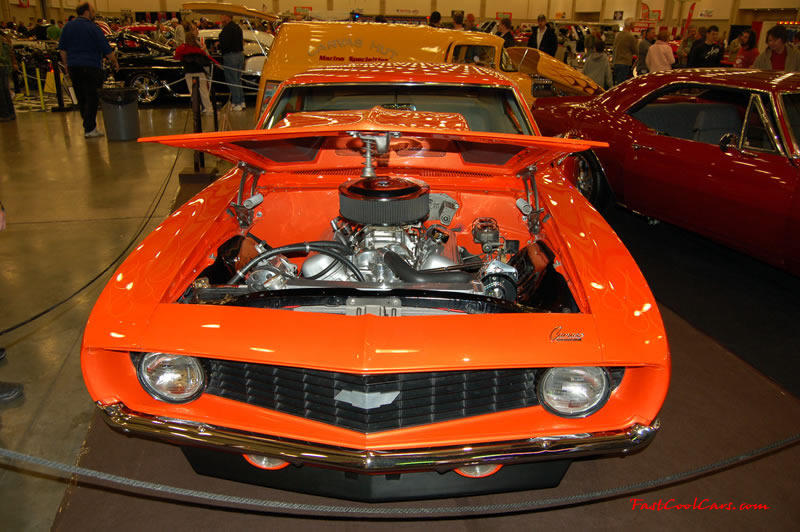 The 2009 World of Wheels Show in Chattanooga, Tennessee. On Jan. 9th,10, & 11th, Pictures by Ron Landry. Classic American Muscle car, the Chevrolet Camaro with a big block. :)