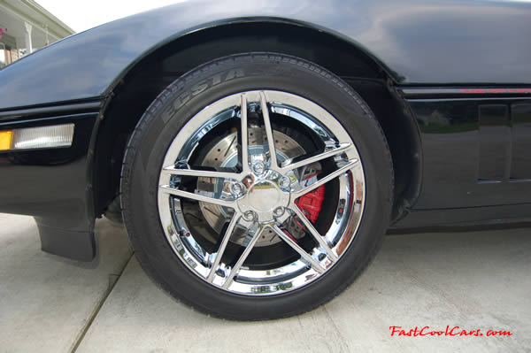 1990 Chevrolet Corvette - 6 Speed, Borla exhaust, C6 Z06 Chrome Wheels, slotted and drilled rotors.