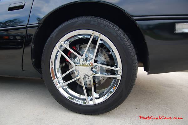1990 Chevrolet Corvette - 6 Speed, Borla exhaust, C6 Z06 Chrome Wheels, slotted and drilled rotors.