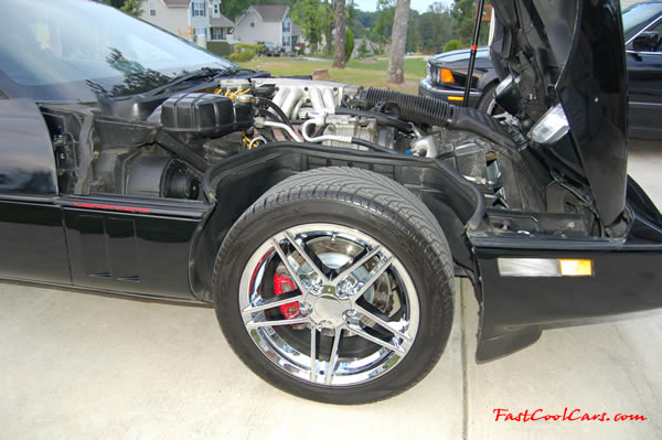 1990 Chevrolet Corvette - 6 Speed, Borla exhaust, C6 Z06 Chrome Wheels, slotted and drilled rotors.