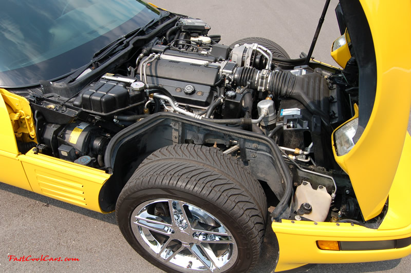1994 Competition Yellow Chevrolet Corvette, 383 stroker LT1, 6 speed.
