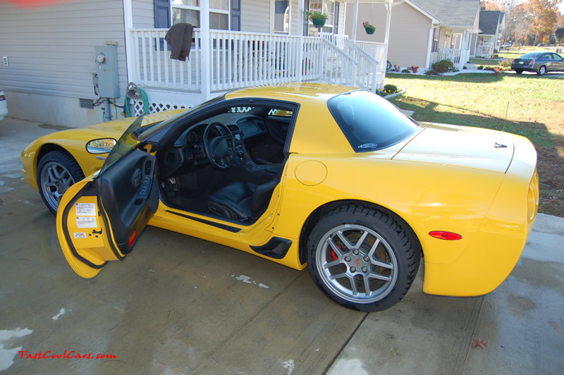 2002 Millennium Yellow Z06 Corvette - 405 HP Stock, at new home in Cleveland, Tennessee