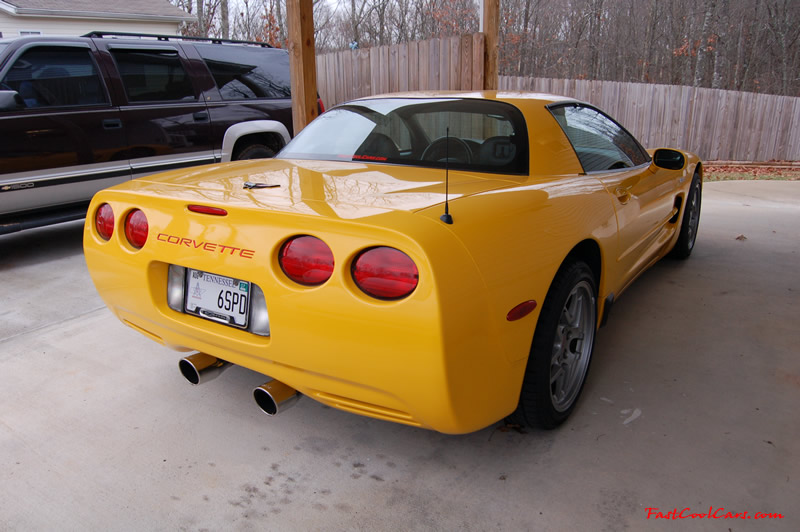 2002 Millennium Yellow Z06 Corvette - 405 HP Stock, Sweet looking Borla Stinger Dual exhaust.