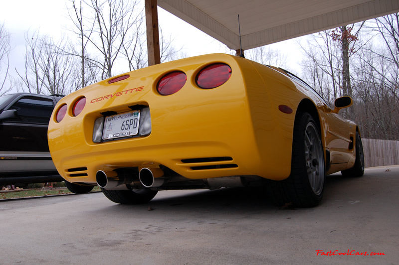 2002 Millennium Yellow Z06 Corvette - 405 HP Stock, Cool looking Borla Stinger Dual exhaust.