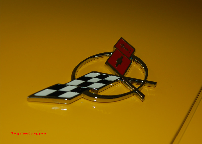 2002 Millennium Yellow supercharged & methanol injected Z06 Corvette, with many modifications, over 50 grand invested in the past 2+ years, for sale $38,000 what a deal. C5 Corvette emblem on the trunk