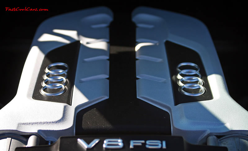 Audi R8 Designed to compete against the Porsche 911, the new Audi R8 features quattro permanent four-wheel drive, space frame aluminum body and the mid-mounted 420 bhp V8 FSI engine