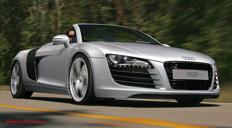 Audi R8 Designed to compete against the Porsche 911, the new Audi R8 features quattro permanent four-wheel drive, space frame aluminum body and the mid-mounted 420 bhp V8 FSI engine